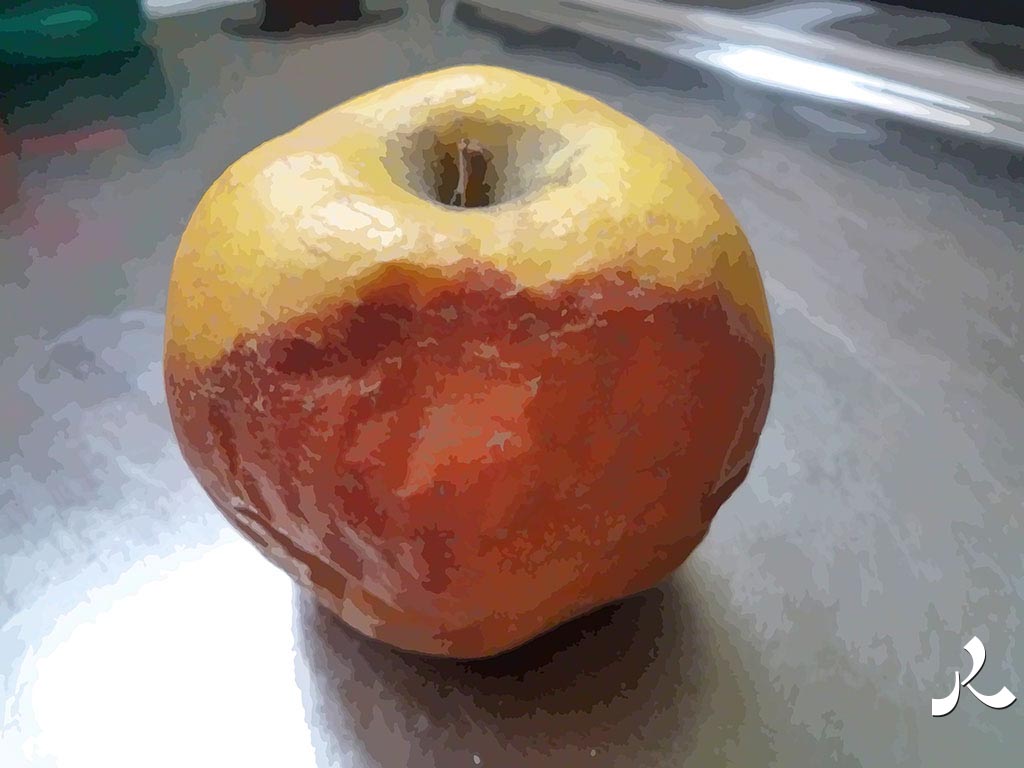 une pomme pourrie