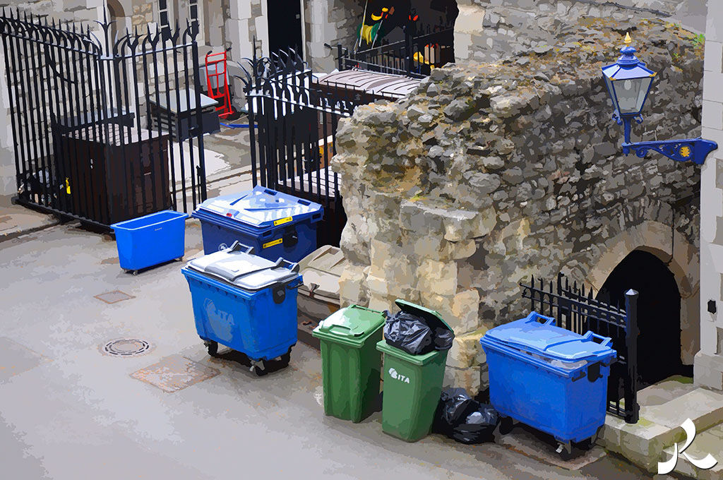 poubelles de la Tour de Londres