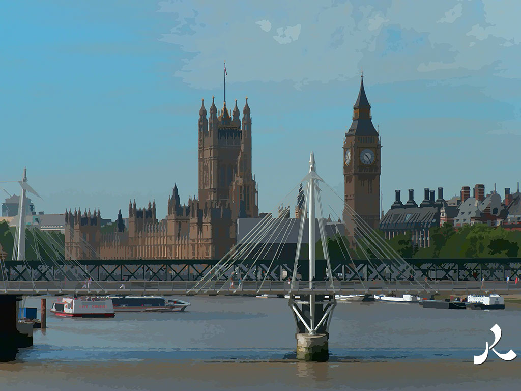 Les maisons du Parlement à Londres