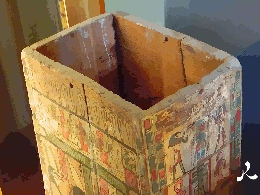 coffre à jouets égyptien