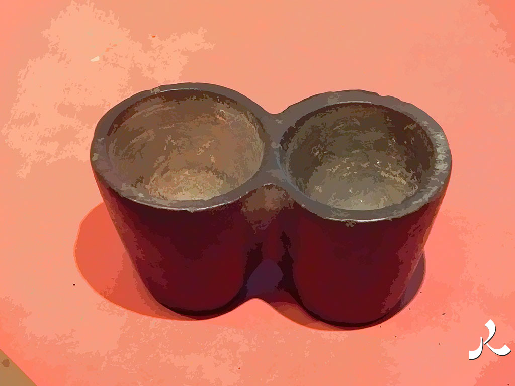 double récipient égyptien au Louvre