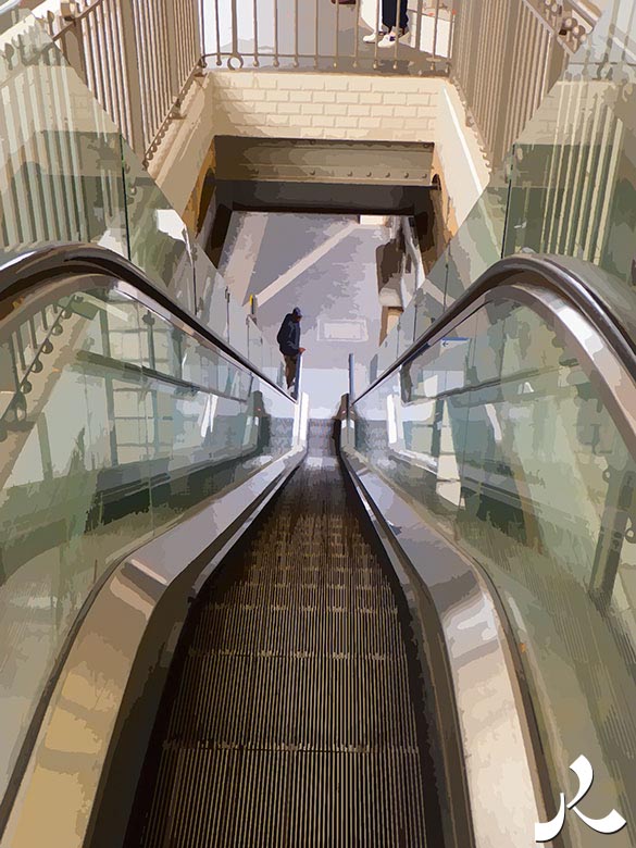escalator du métro parisien