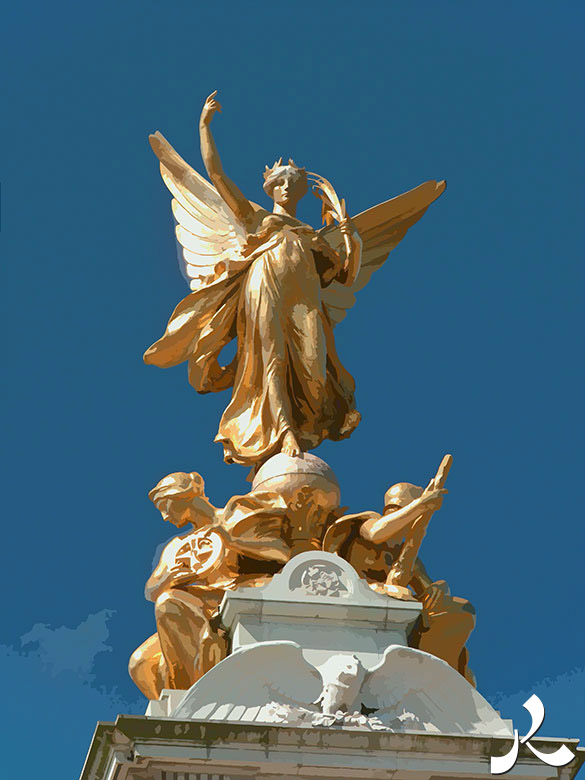 statue dorée à Londres