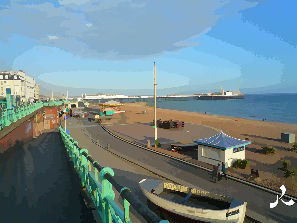 la plage de Brighton