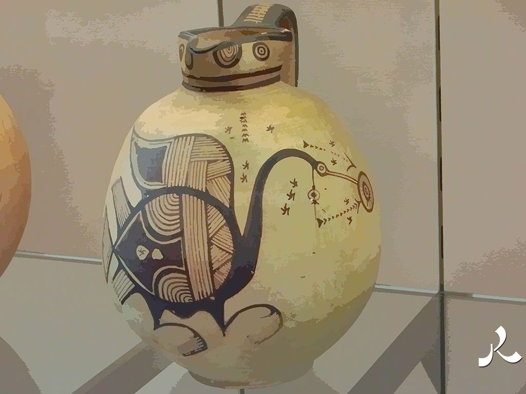 vase grec à oiseau au Louvre