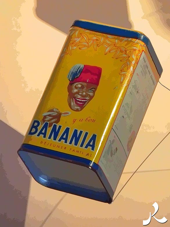 une boîte de Banania en fer